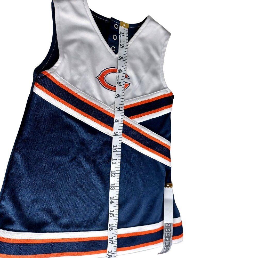 Chicago Bears Cheerleader Dress Girl Size 3T White Navy - Picture 4 of 6